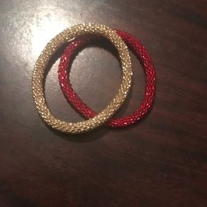 Red and Gold Lily and Laura Bracelet